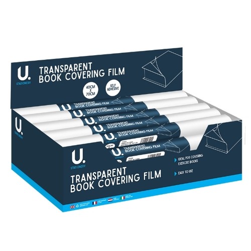 Transparent book covering - u,